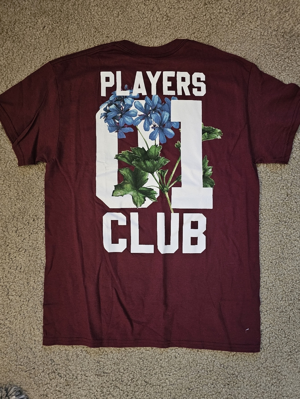 Players 01 Club Short Sleeve Tee - Maroon - Picture 5 of 5
